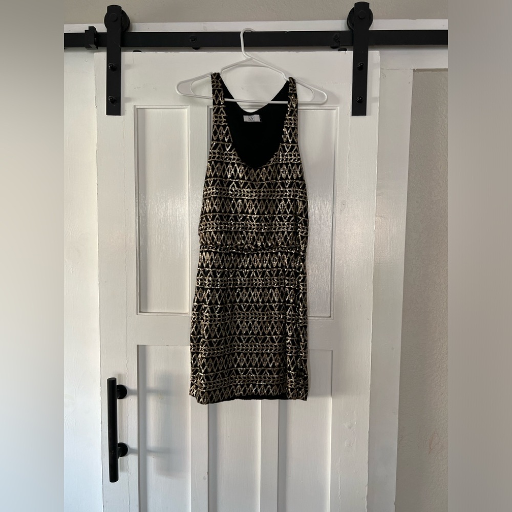 Dolce Vita Gold Sequin Taree Dress | Size M